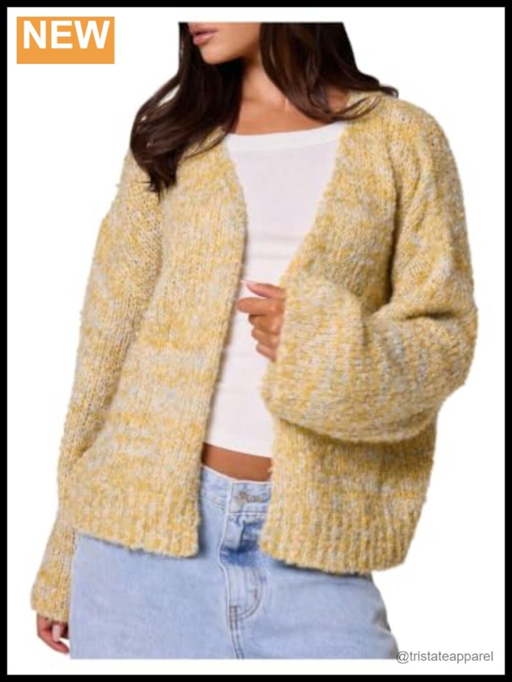 Oversized Open Front Chunky Knit Cardigan Long Sleeve Women's Casual Outerwear